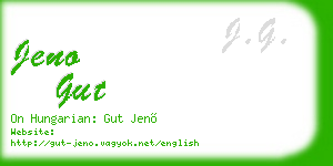 jeno gut business card