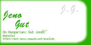 jeno gut business card